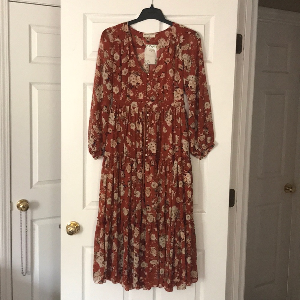 Free People Homemade Floral Midi Dress